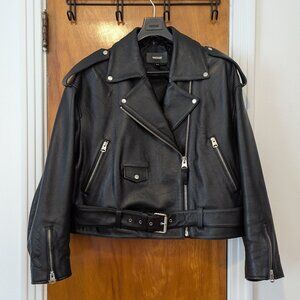Mackage Xenia Cropped Leather Jacket (XL)